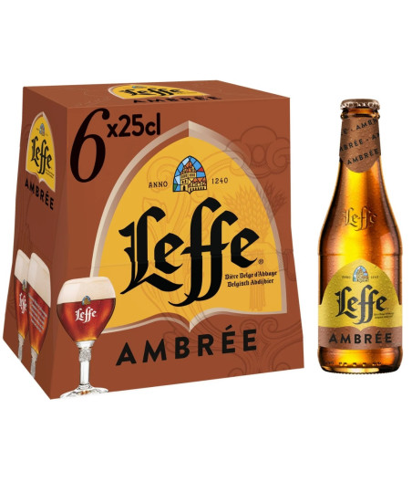 BIERE LEFFE AMBREE 6×25CL