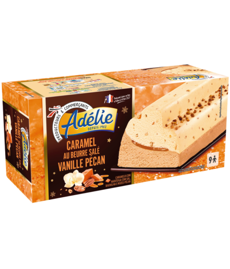BUCHE CARAMEL AU BEURRE SALE VANILLE PECAN ADELIE