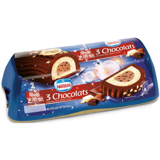 BUCHE GLACEE AUX 3 CHOCOLATS NESTLE  540G