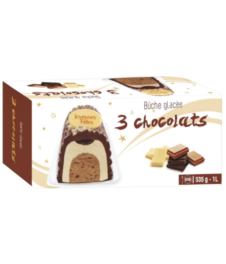 BUCHE GLACEE 3 CHOCOLATS FRONERI 535G