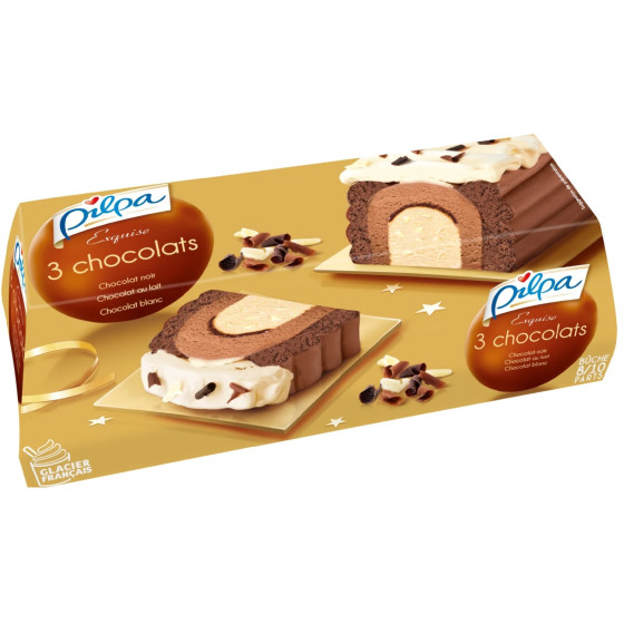 BUCHE GLACEE 3 CHOCOLATS PILPA 535G
