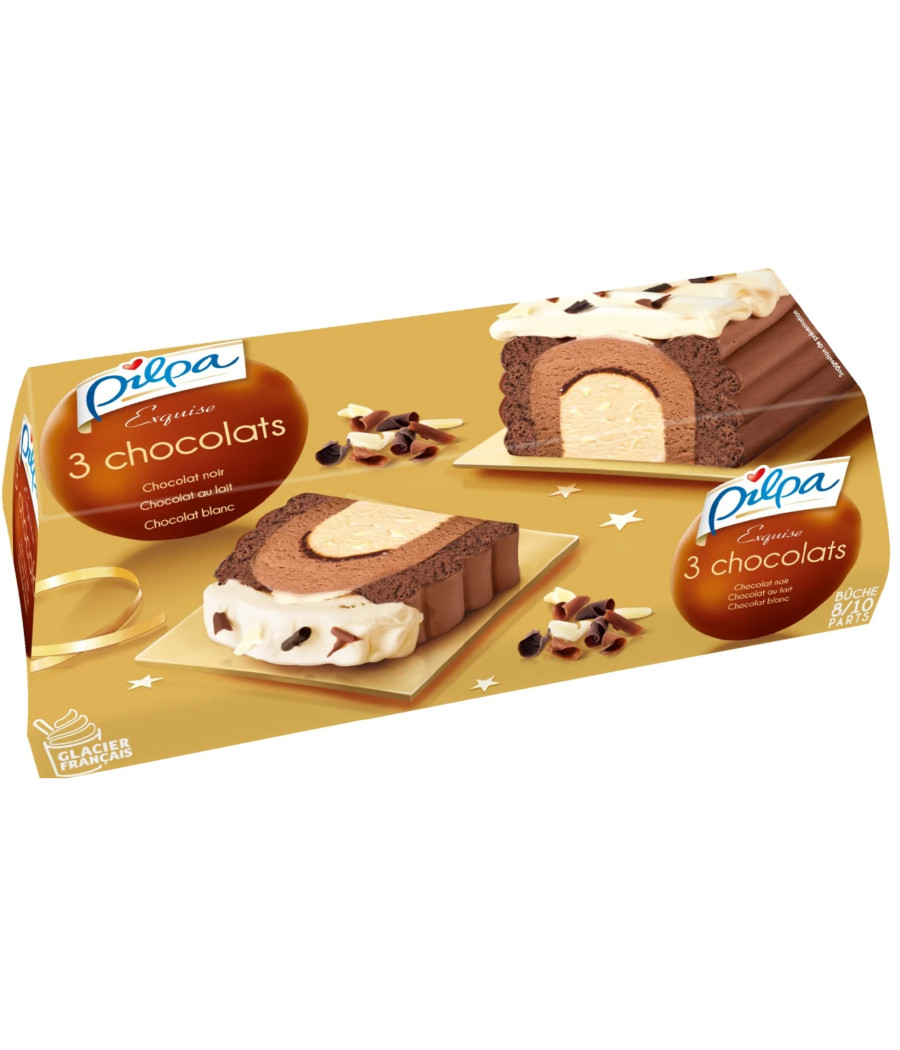BUCHE GLACEE 3 CHOCOLATS PILPA 535G