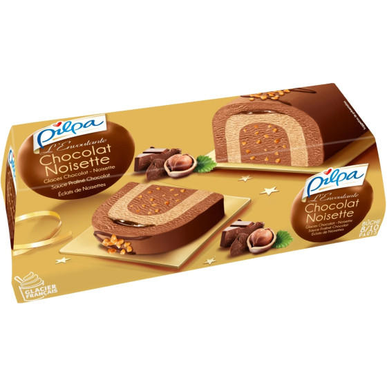 BUCHE GLACEE CHOCOLAT NOISETTE PILPA 536G