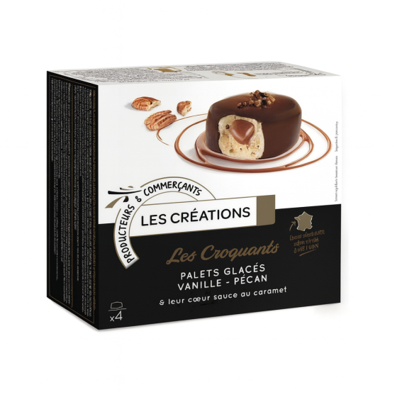 PALETS GLACES VANILLE SAUCE CARAMEL