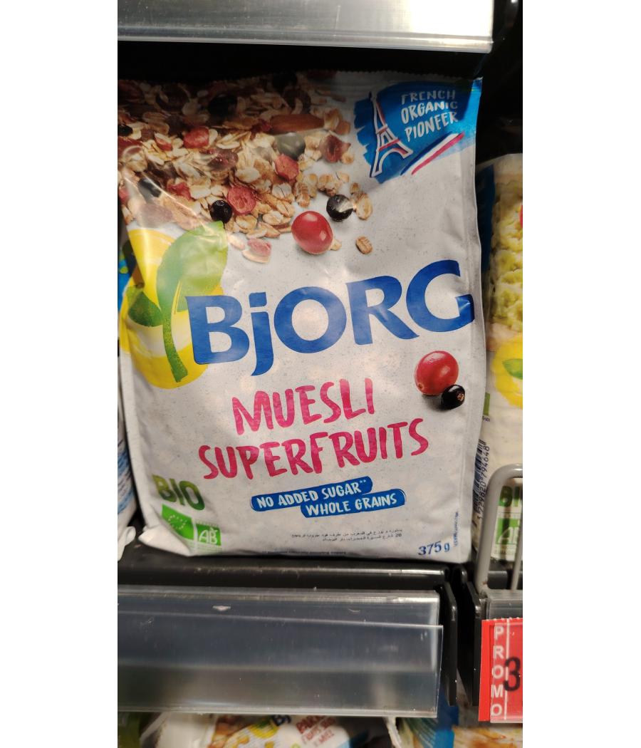 CEREALE BIO MUESLI SUPERFRUITS BJORG 375G