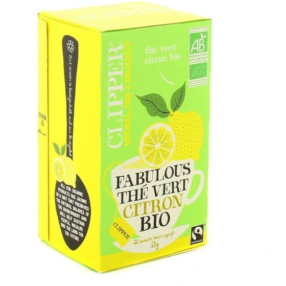 THE VERT AU CITRON BIO X 20 SACHETS SANS AGRAFE 35 G