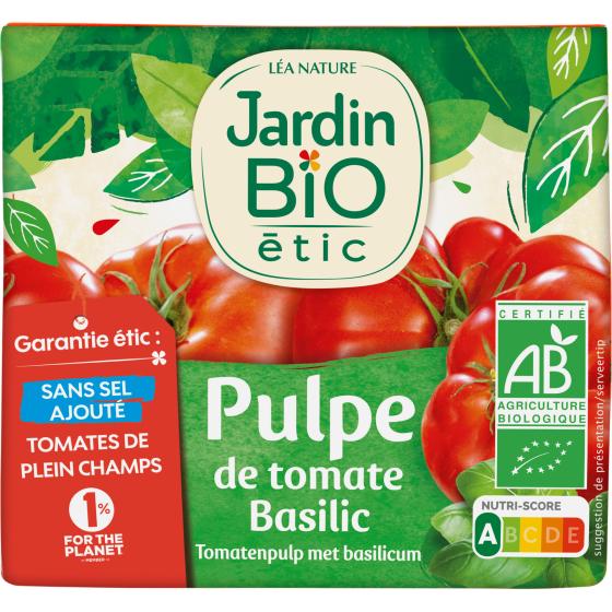 PULPE DE TOMATE BASILIC JARDIN BIO 500G