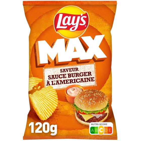 CHIPS MAX SAVEUR SAUCE BURGER A L'AMERICAINE LAY'S 120G