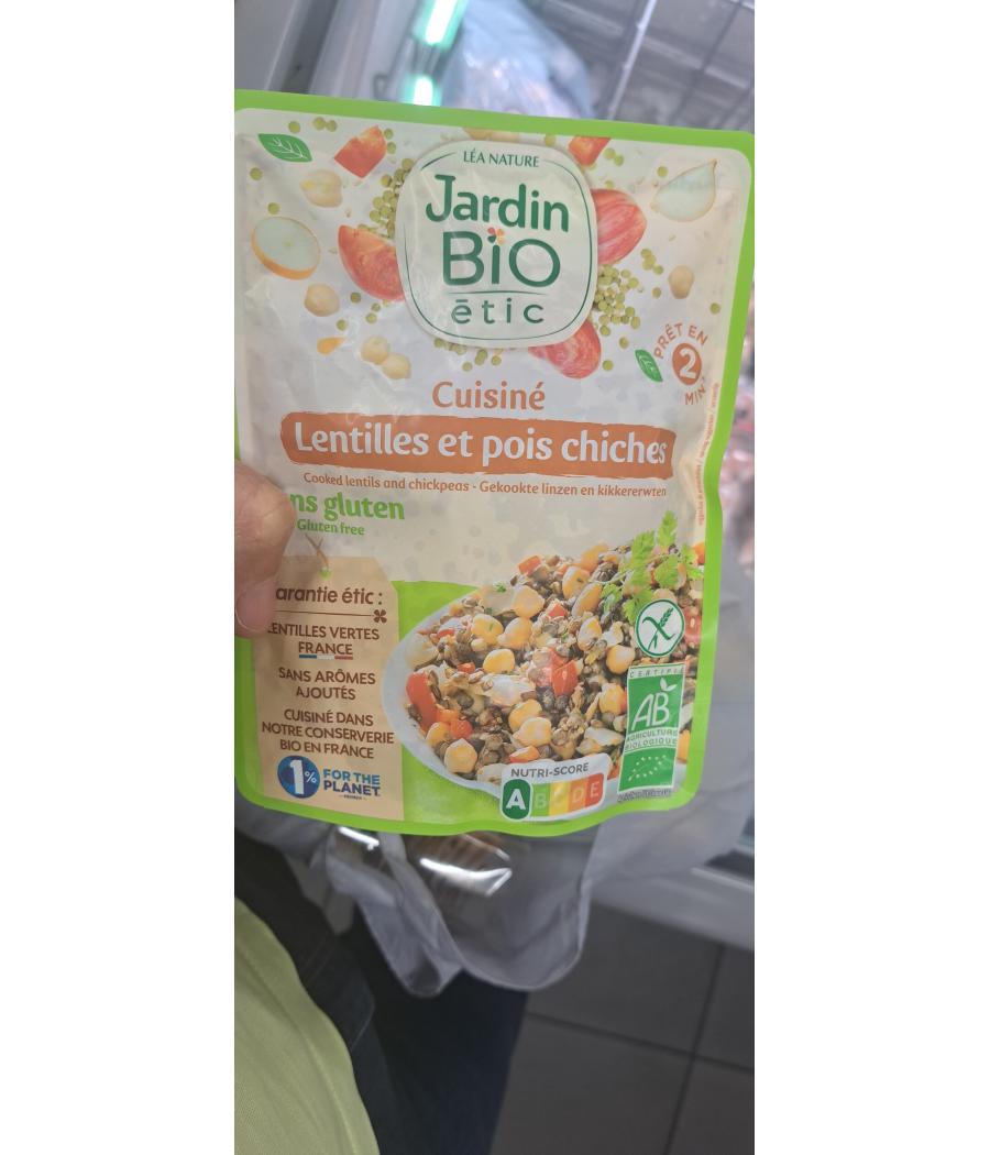 LENTILLE ET POIS CHICHES CUISINE JARDIN BIO 250G