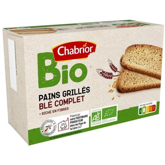 PAIN GRILLE AU BLE COMPLET BIO CHABRIOR 250G