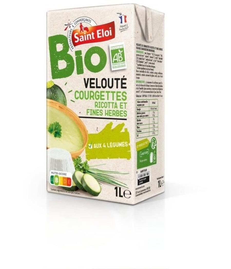 VELOUTE DE COURGETTES RICOTTA ET FINES HERBES BIO 1L 1000 ML