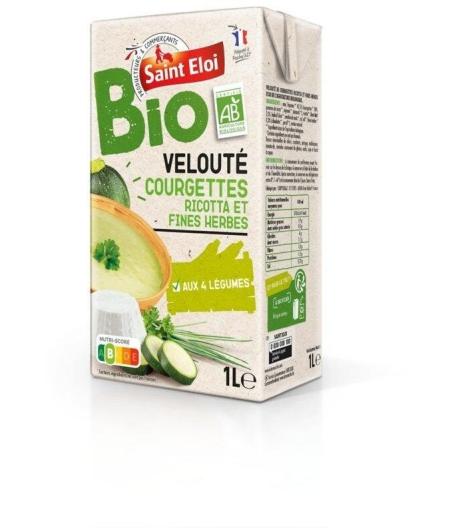 VELOUTE DE COURGETTES RICOTTA ET FINES HERBES BIO 1L 1000 ML