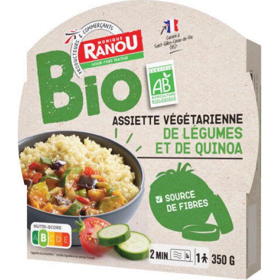 BARQUETTE ASSIETTE VEGETARIENNE DE LEGUMES ET DE QUINOA - BIO - 350 G