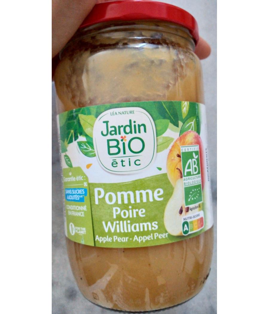 PUREE JARDIN BIO  POMME POIRE WILLIAMS 680G