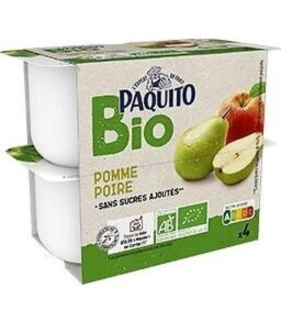 PUREE COUPELLES  DE FRUITS POMMES POIRES BIO PAQUITO 400G