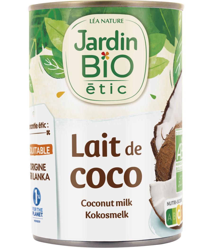 LAIT DE COCO JARDIN BIO COCONUT MILK 394 ML