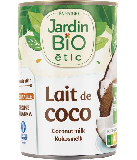 LAIT DE COCO COCONUT MILK JARDIN BIO 394CL