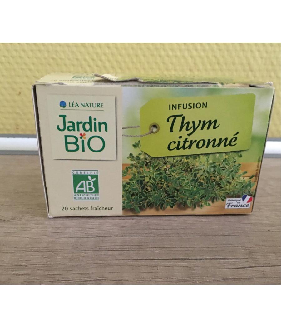 INFUSION JARDIN BIO THYM CITRONNE 20 SACHETS DE 1,5G
