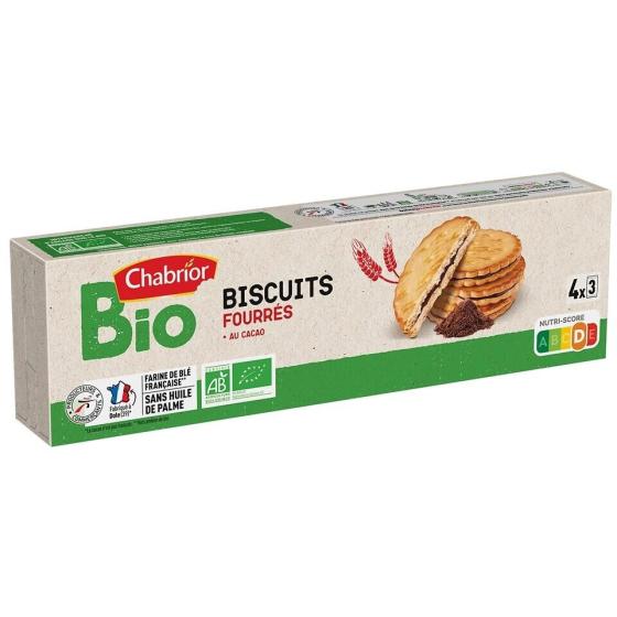 BISCUIT GOUTER FOURRE CACAO ROND BIO CHABRIOR 185G