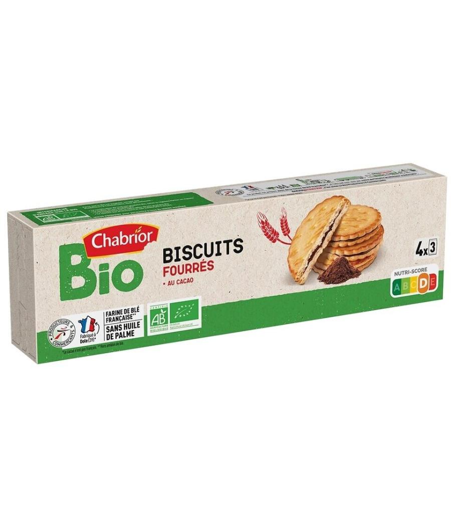 BISCUIT CHABRIOR GOUTER FOURRE CACAO ROND BIO 185G