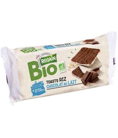 TOASTS DE RIZ REGAIN NAPPES DE CHOCOLAT AU LAIT BIO 100G