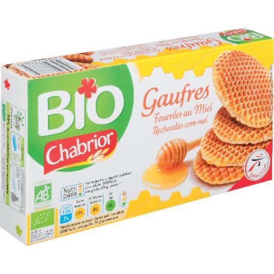 GAUFRES FOURREES AU MIEL BIO CHABRIOR 175G