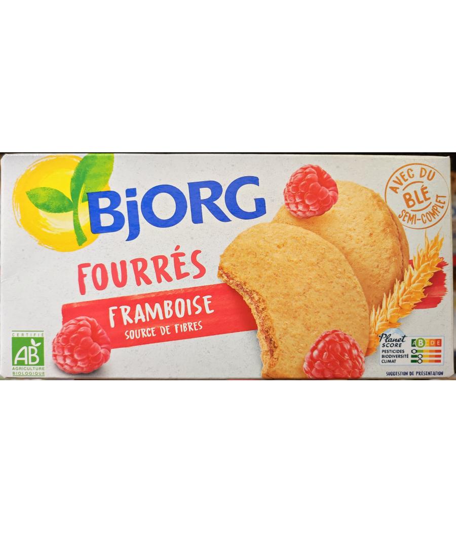 BISCUITS BJORG FOURRES AUX FRAMBOISES 175G