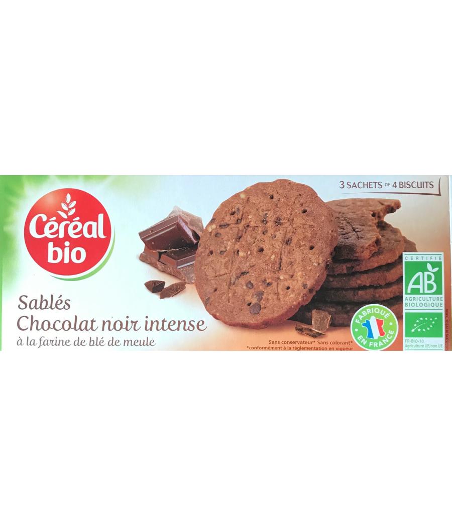 BISCUIT SABLES BIO CHOCOLAT NOIR INTENSE 132G