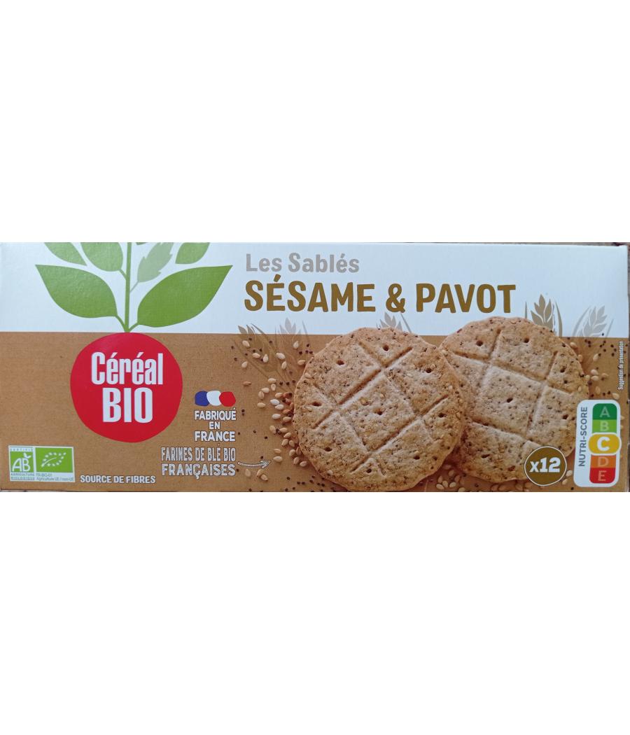 BISCUIT SABLES SESAME & PAVOT CEREAL BIO 132G