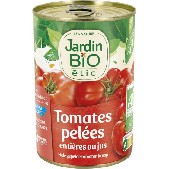 TOMATES PELEES ENTIERES AU JUS JARDIN BIO 240G