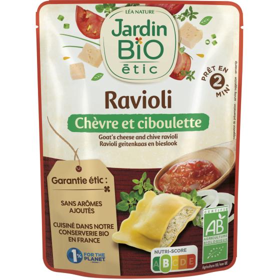 RAVIOLI CHEVRE ET CIBOULETTE JARDIN BIO 250G