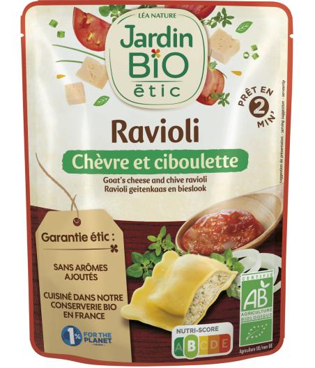 RAVIOLI JARDIN BIO  CHEVRE ET CIBOULETTE 250G