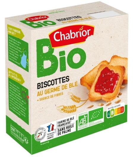 BISCOTTES NATURE AU GERME DE BLE BIO CHABRIOR 300G