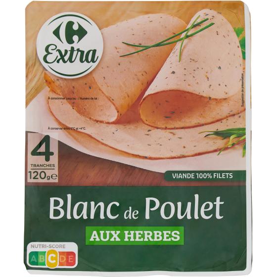 BLANC DE POULET AUX HERBES 120G