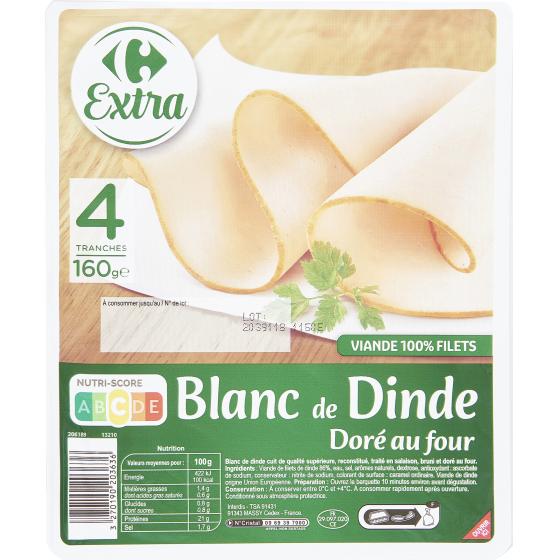 BLANC DE DINDE DORE AU FOUR 80G