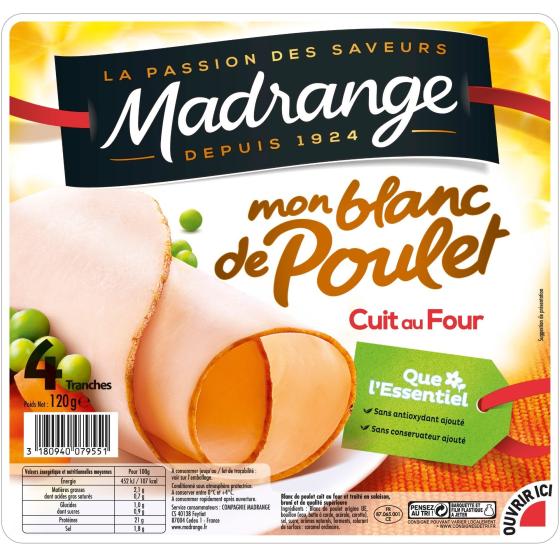 MON BLANC DE POULET CUIT AU FOUR 120G