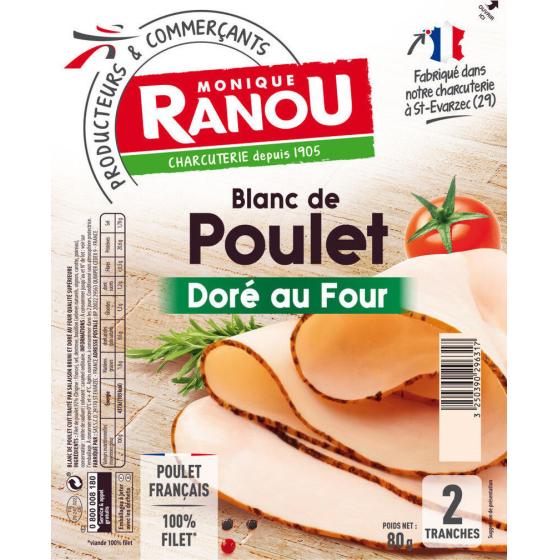 BLANC DE POULET DORE AU FOUR 80G