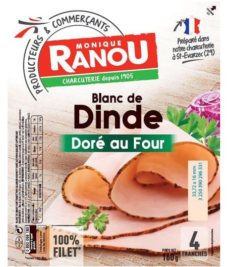 BLANC DE DINDE MONIQUE RANOU 160G