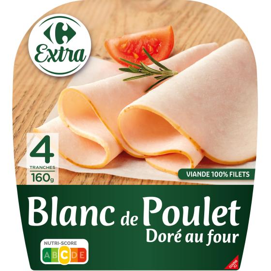 BLANC DE POULET DORE AU FOUR CARREFOUR 160G