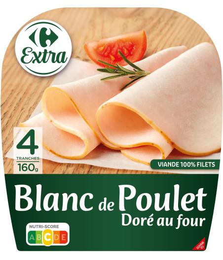 BLANC DE POULET DORE AU FOUR CARREFOUR 160G