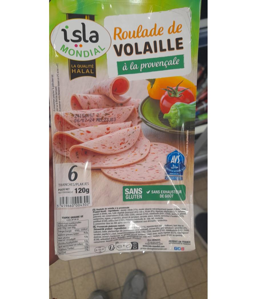 ROULADE DE VOLAILLE A LA PROVENCALE 120G