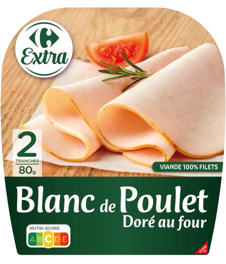 BLANC DE POULET DORE AU FOUR 80G