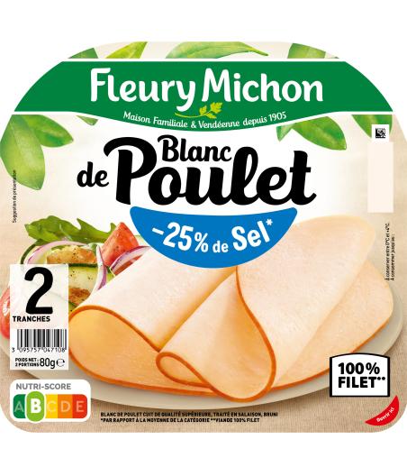 BLANC DE POULET FLEURY MICHON 80G