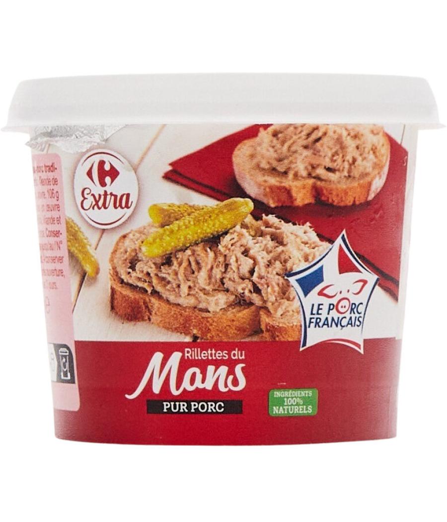 RILLETTES DU MANS PUR PORC 110G