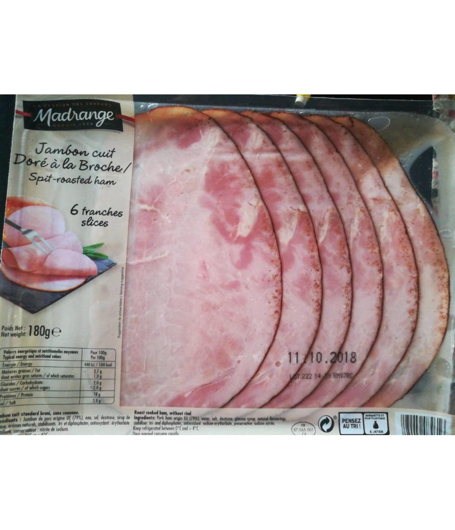 JAMBON CUIT DORE A LA BROCHE 180G