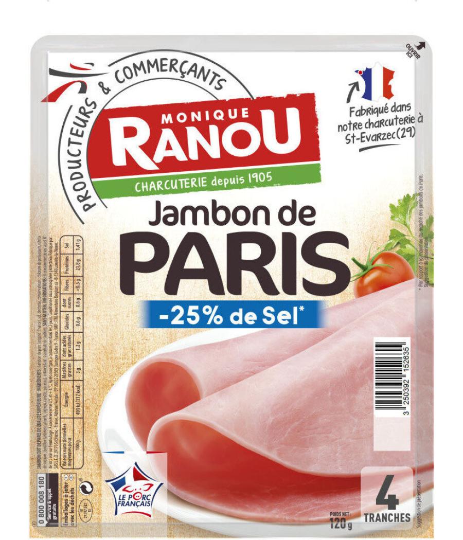 JAMBON PARIS DD TSR 4 TANCHES 120G