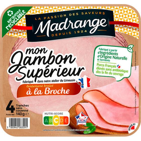 MON JAMBON SUPERIEUR LENTEMENT BRAISE A LA BROCHE 140 G 4 TRANCHES