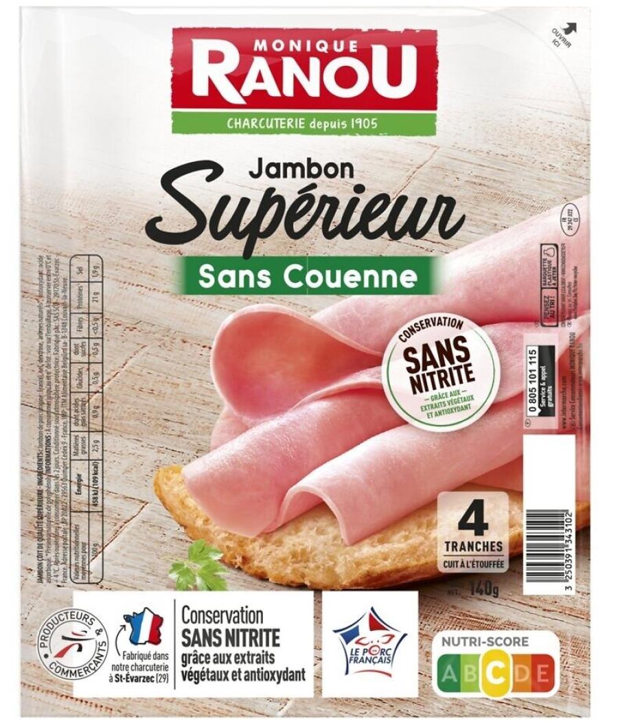 JAMBON SUPERIEUR SANS COUENNE MONIQUE RANOU 140G