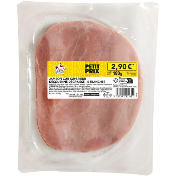 JAMBON CUIT SUPERIEUR LE JAMBON FRANCAIS 180G