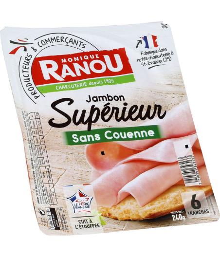 JAMBON SUPERIEUR SANS COUENNE MONIQUE RANOU 240G